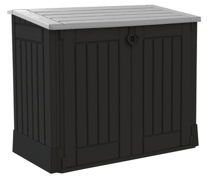 Keter Store It Out Midi Outdoor Garden Storage Shed, Black and Grey, 130 x 74 x 110 cm