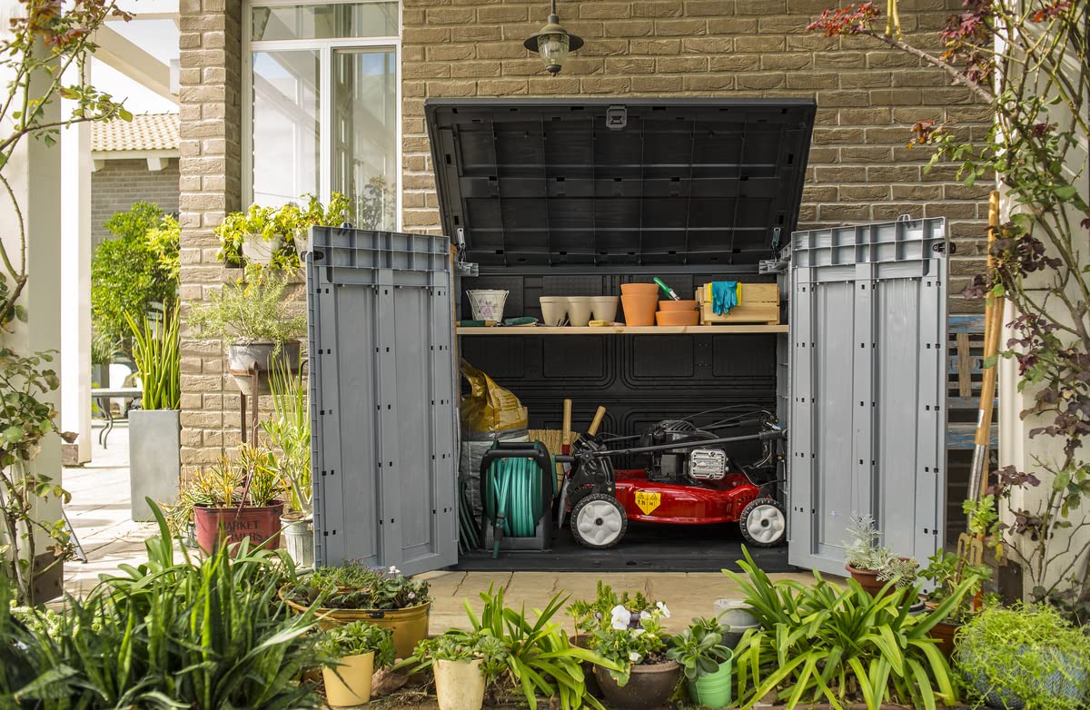 Keter Store It Out Pro Outdoor Garden Furniture Storage Shed Grey Fade Free All Weather Resistant