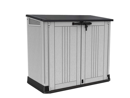 Keter Store it Out Nova Outdoor Garden Storage Shed, 32 x 71.5 x 113.5 cm, Light Grey with Dark Grey Lid