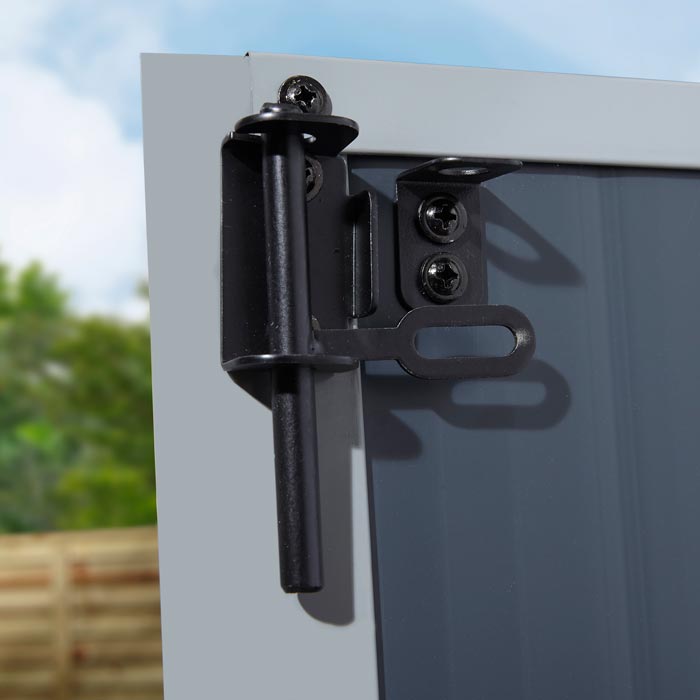 Rowlinson Airevale Apex Plastic Shed 8'x6' - Dark Grey