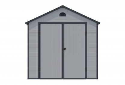 Rowlinson Airevale Apex Plastic Shed 8'x6' - Light Grey