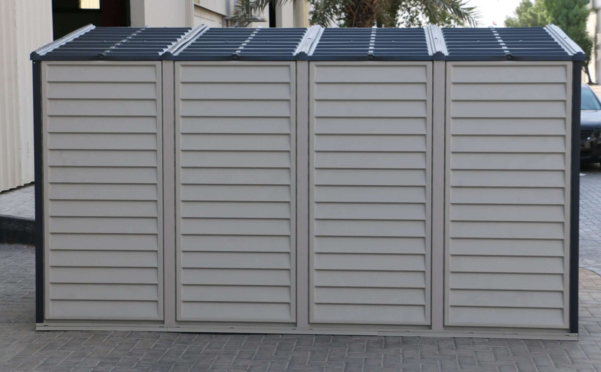 Duramax 4x10 Sidemate Shed Gray with Foundation 36725