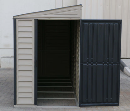 Duramax 4x10 Sidemate Shed Gray with Foundation 36725