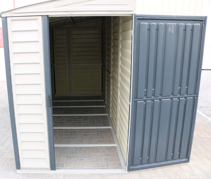 Duramax 4x10 Sidemate Shed Gray with Foundation 36725