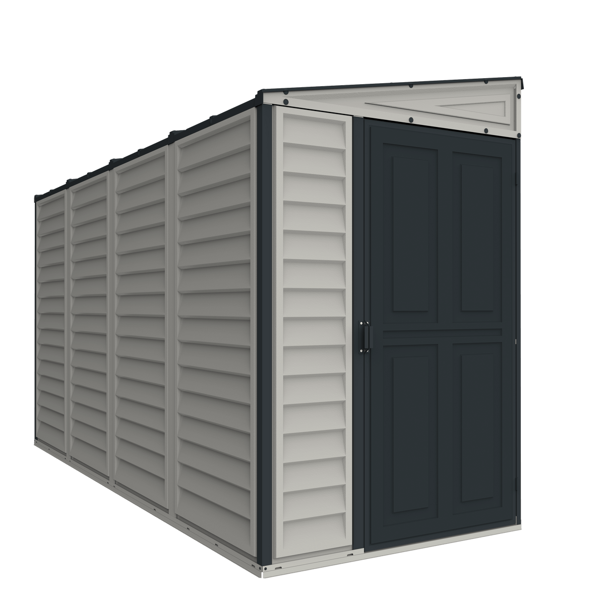 Duramax 4x10 Sidemate Shed Gray with Foundation 36725