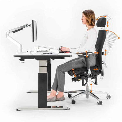 Haider BioSwing 660 iQ Trendline Chair - Black Leather