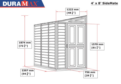 Duramax 4x8 SideMate Plus with Foundation 36625